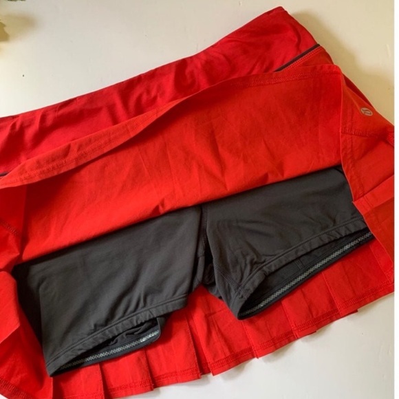 Lululemon RARE 🔥 Run Speed Skirt Tango Red sz.6 - Picture 5 of 9